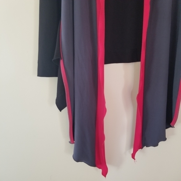 Joseph Ribkoff Open Front Colourblock Cardigan Size 8 Stretch - Picture 3 of 7